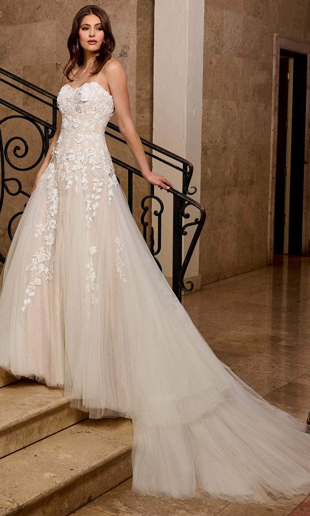 Rachel Allan RB5042 - Strapless Scoop Neck Gown