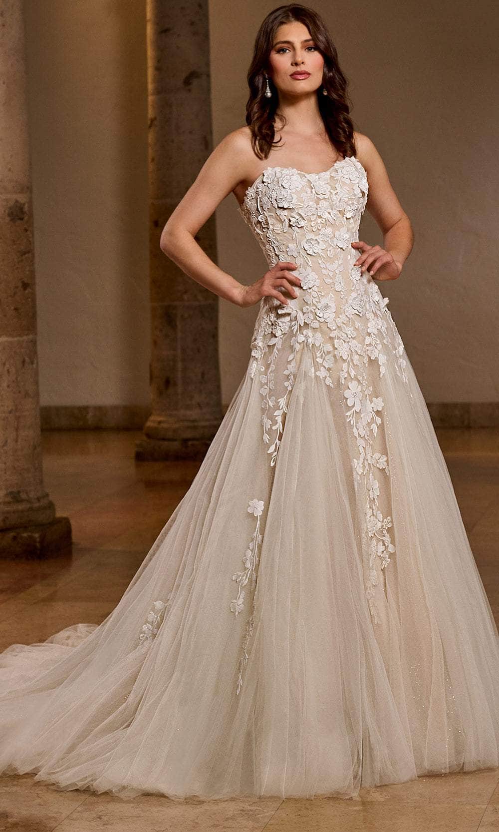 Rachel Allan RB5042 - Strapless Scoop Neck Gown