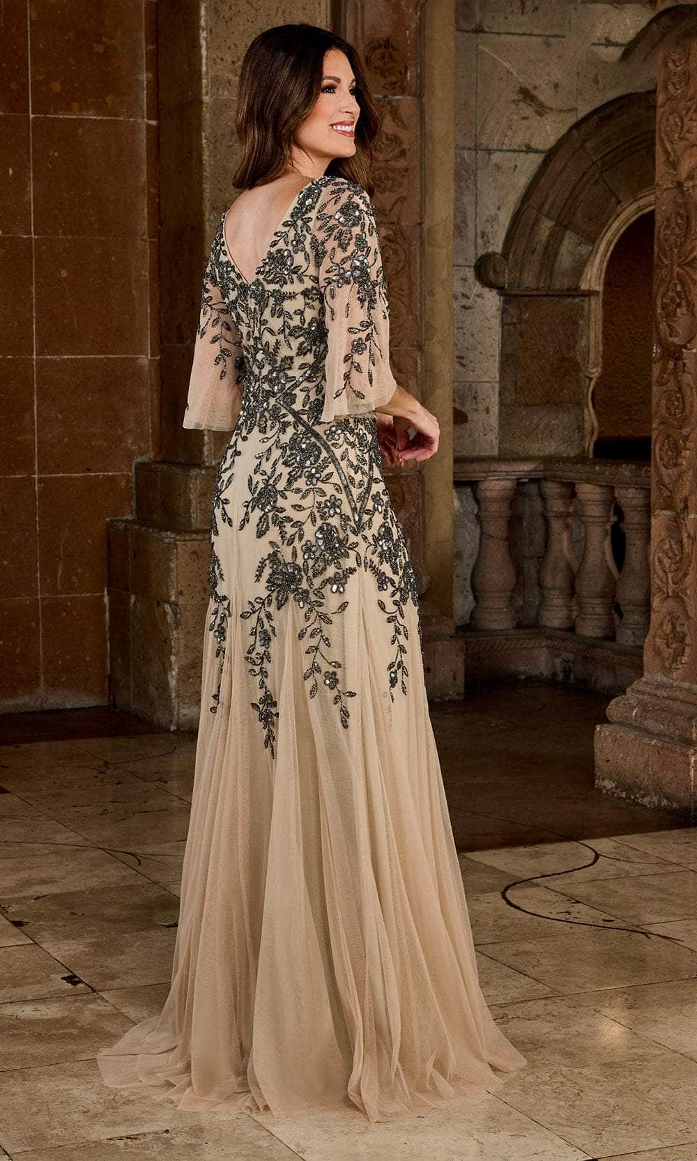 Rachel Allan RB8126 - V-Neck A-Line Dress