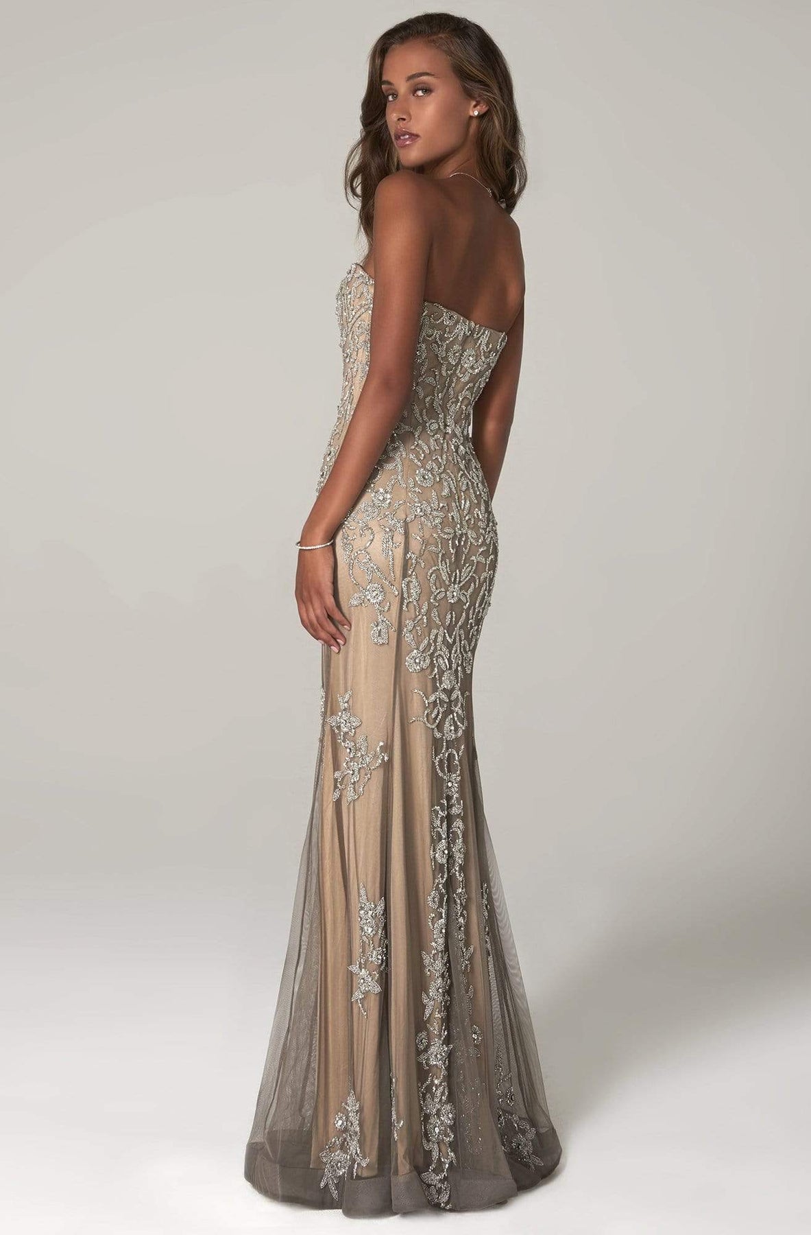 SCALA - 60097 Sweetheart Beads and Stones Sheath Dress Prom Dresses