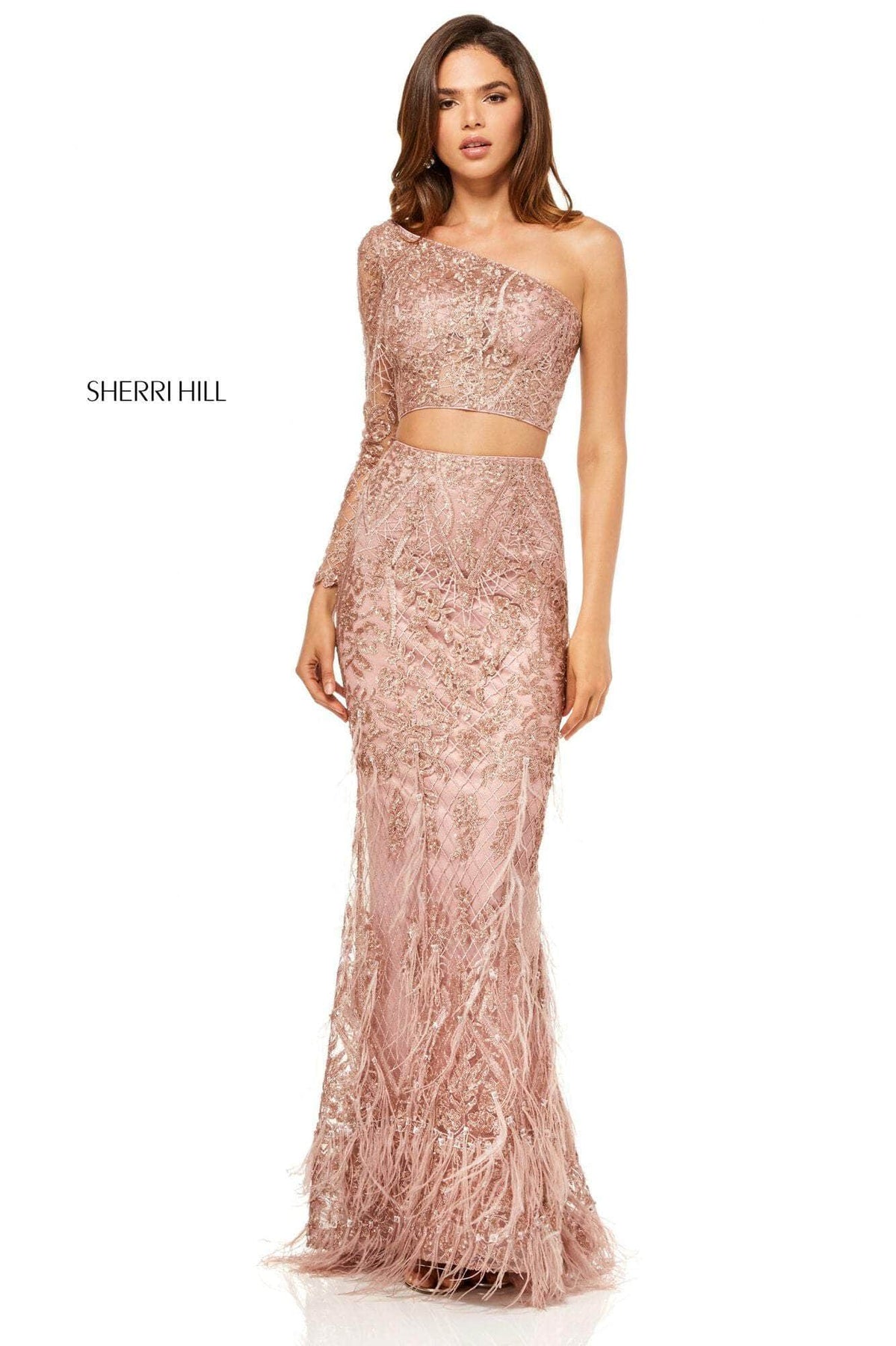 Sherri Hill 52555 - Feathered Mermaid Evening Dress Special Occasion Dress 4
