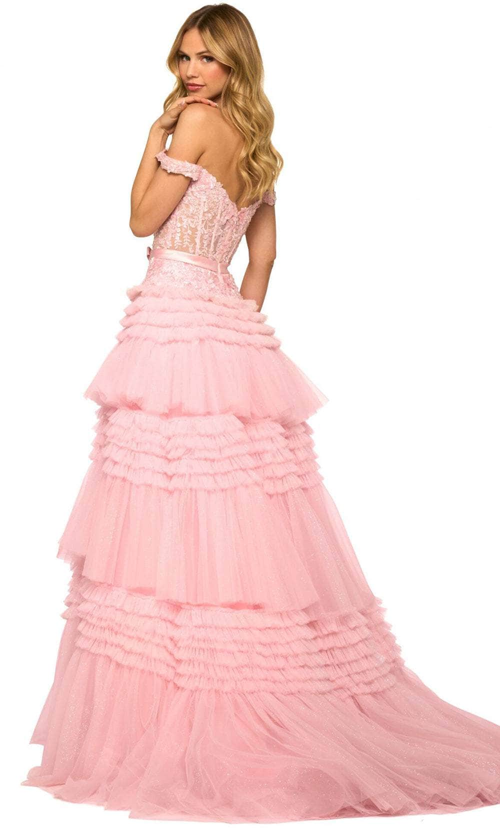 Sherri Hill 55309 - Off Shoulder Tiered Prom Dress Prom Dresses