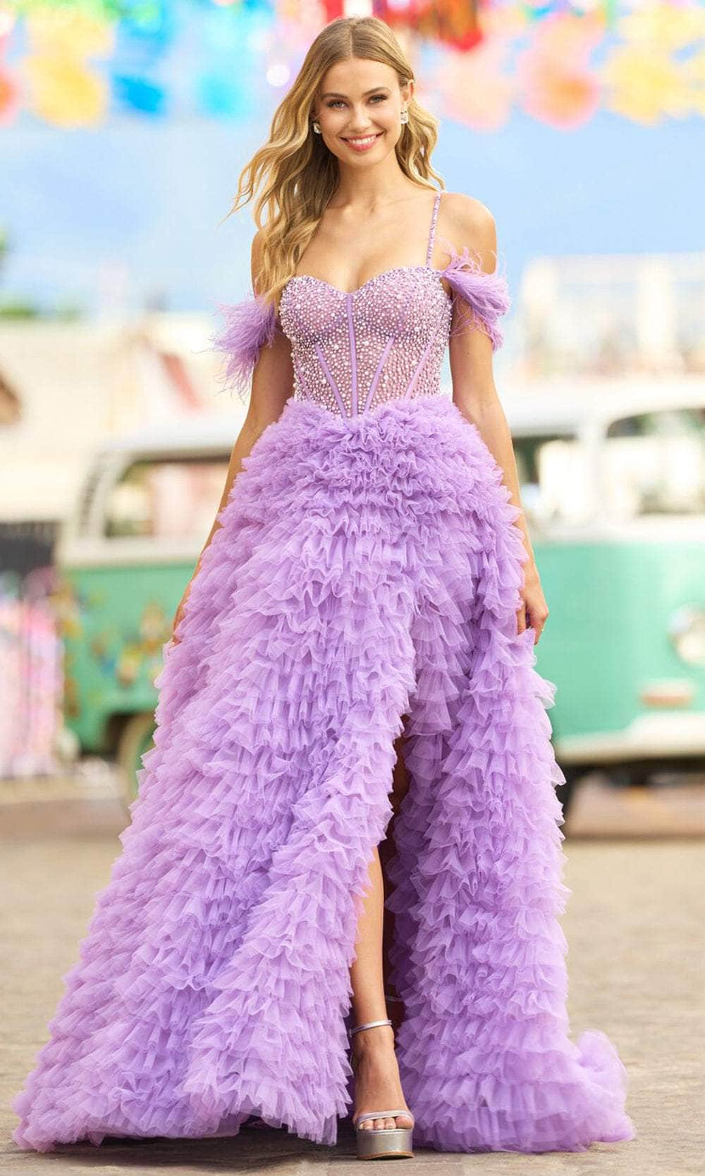 Sherri Hill 55387 - Beaded Sweetheart Ruffled Ballgown Ballgown