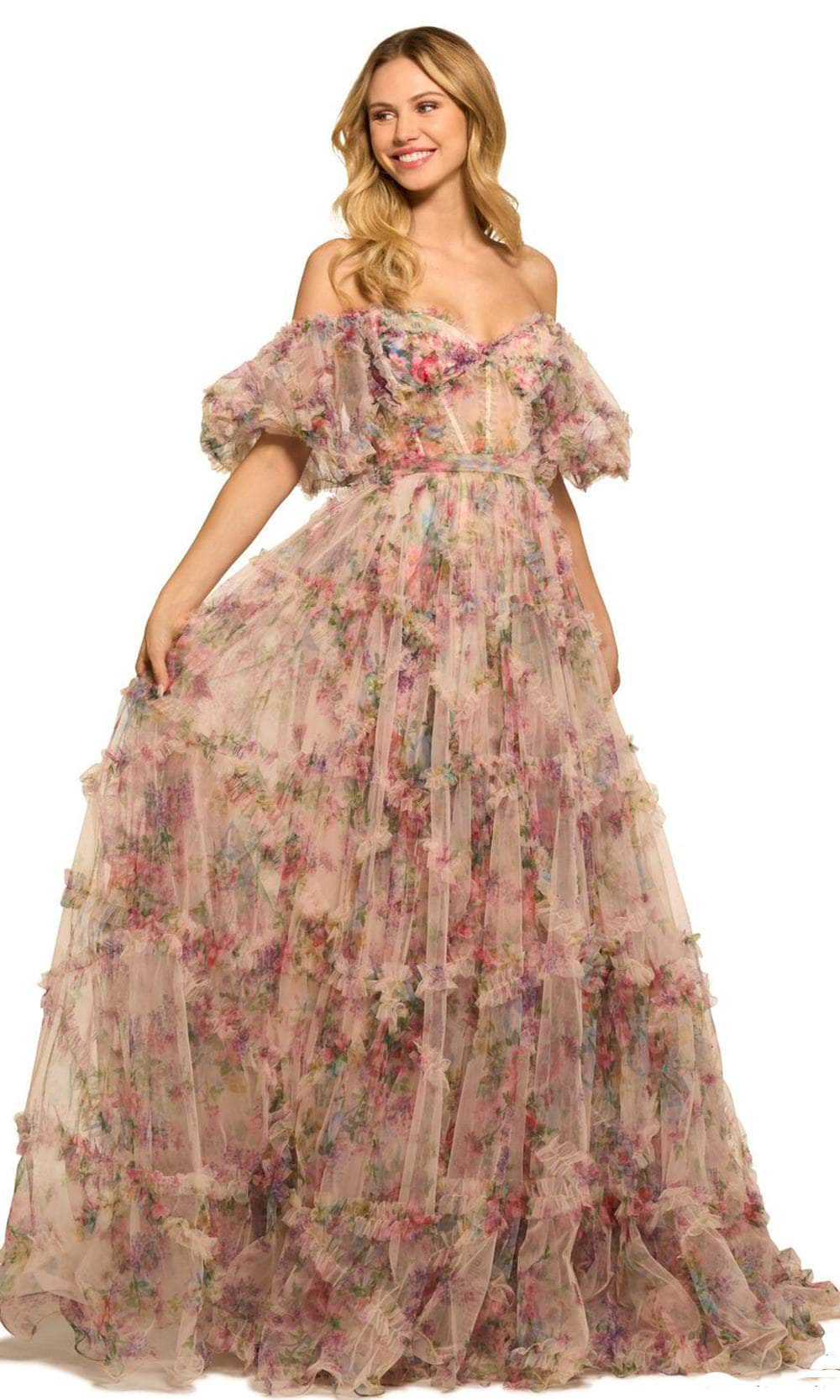 Sherri Hill 55541 - Floral Bustier Prom Gown  ADASA