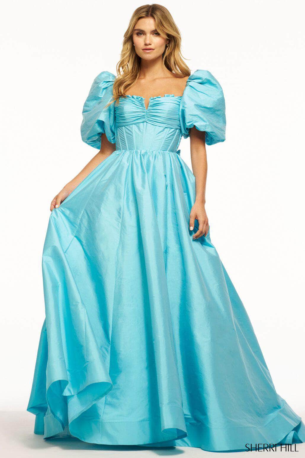 Sherri Hill 55979 - Puff Sleeved Taffeta Ballgown Special Occasion Dress
