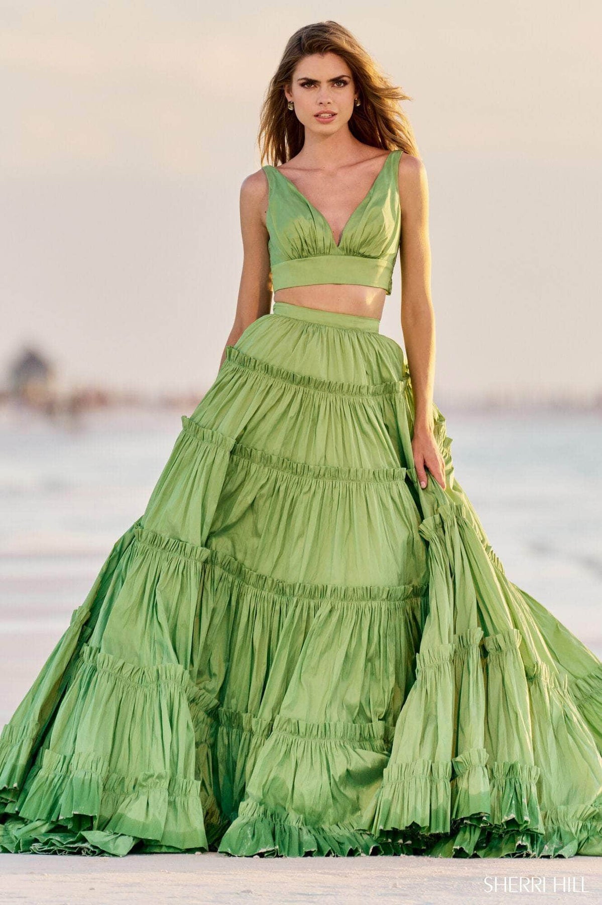 Sherri Hill 56125 - Ruffle Trimmed Gown Special Occasion Dress