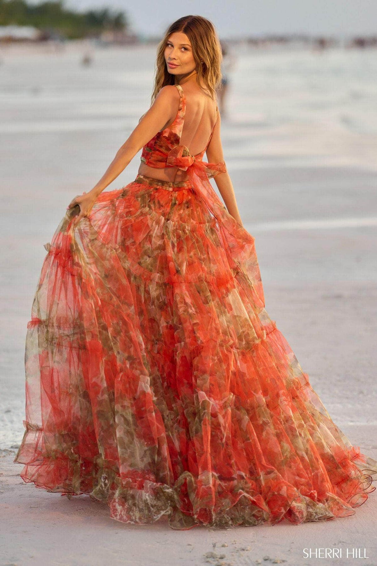 Sherri Hill 56151 - Two-Piece Floral Gown Special Occasion Dress