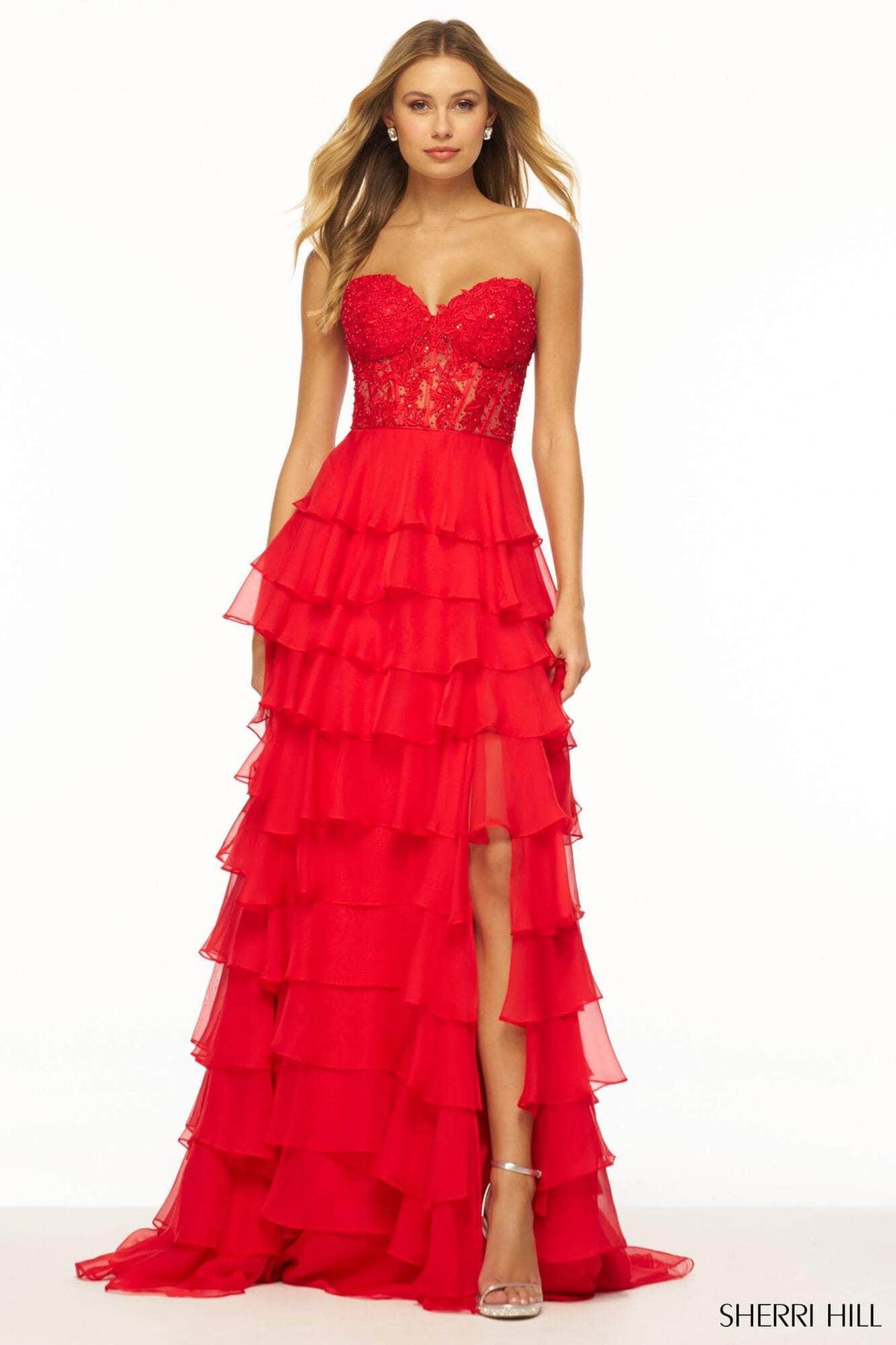Sherri Hill 56162 - Strapless Corset A-Line Gown Special Occasion Dress