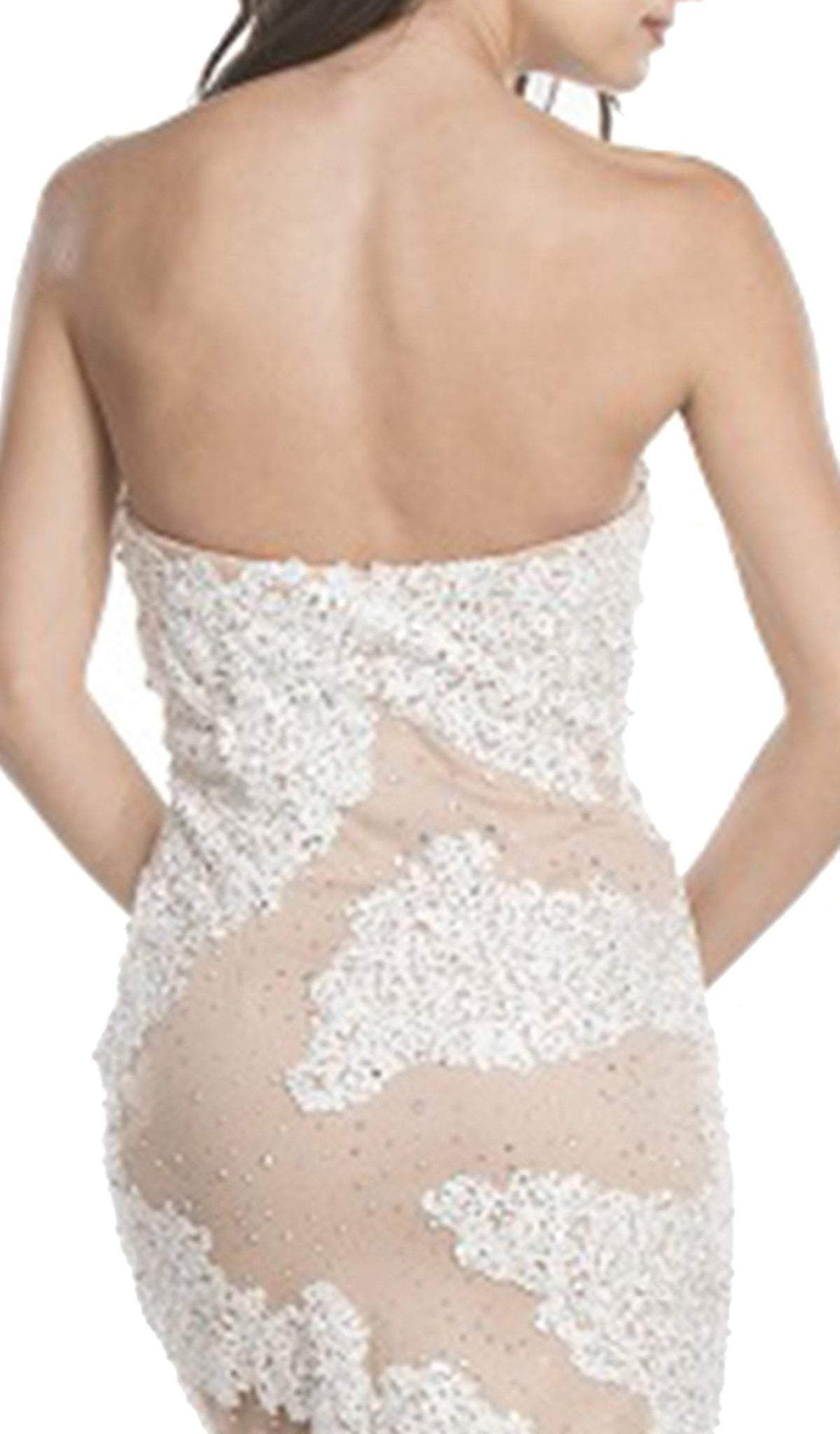 Strapless Embellished Fitted Prom Dress Dress