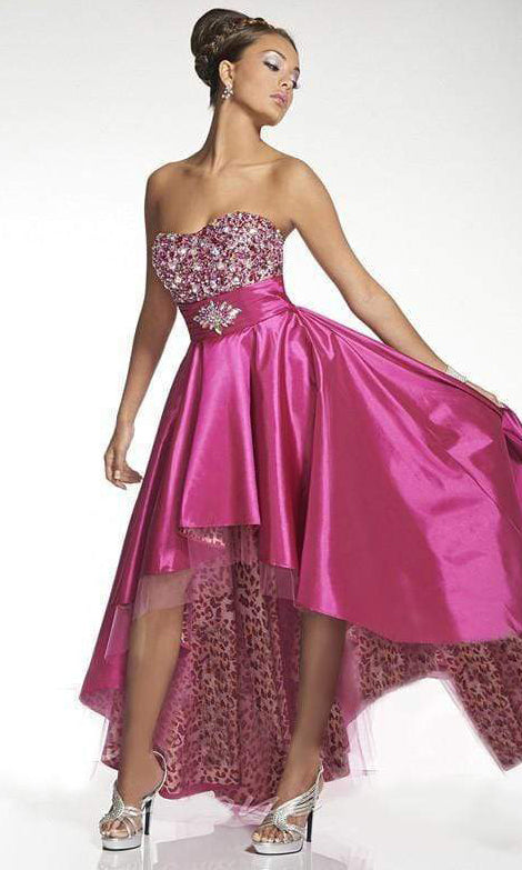 Studio 17 - 12466SC Designed Inset High Low Gown