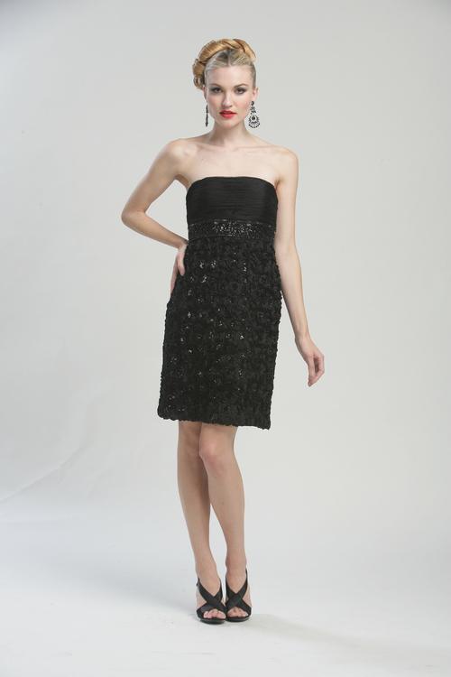 sue wong black cocktail dress Sue Wong