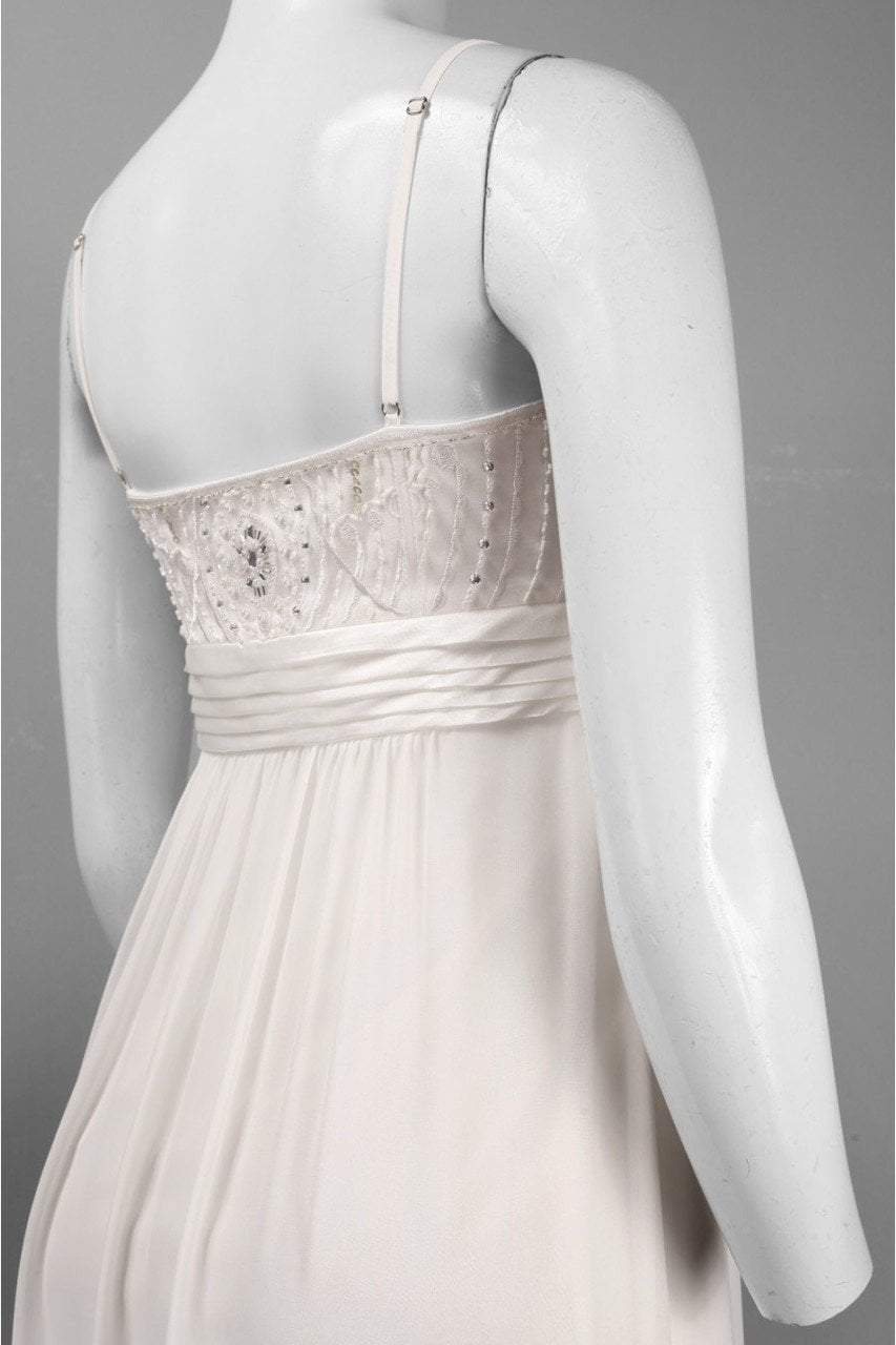 Sue Wong - N4170 Spaghetti Straps Embellished A-line Gown in Pink