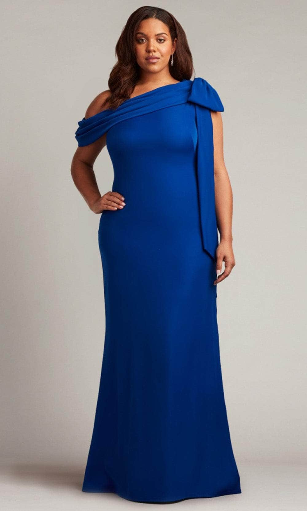 Tadashi Shoji ALG18371LQ - Bow Shoulder Sheath Formal Gown Evening Dresses