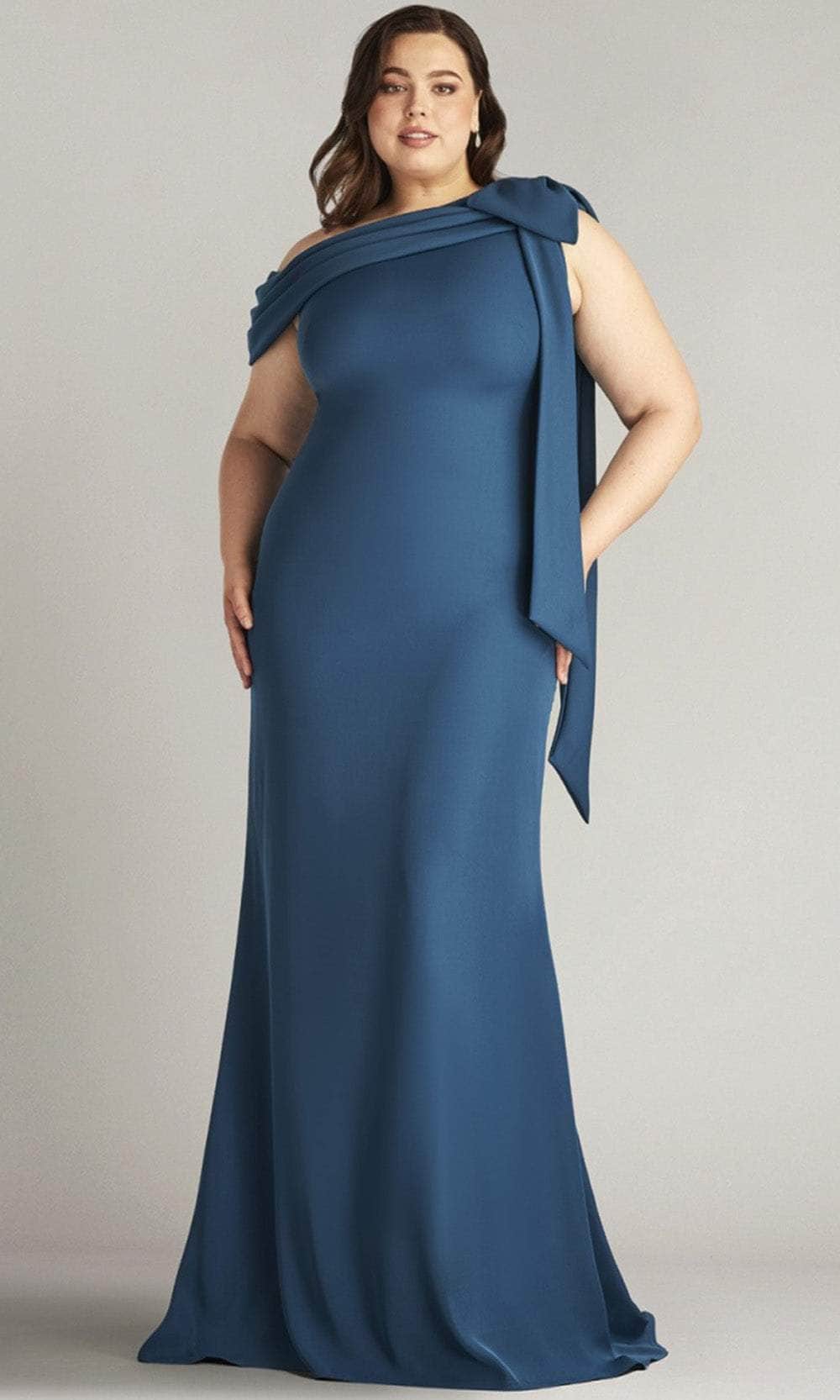 Tadashi Shoji ALG18371LQ - Bow Shoulder Sheath Formal Gown Evening Dresses