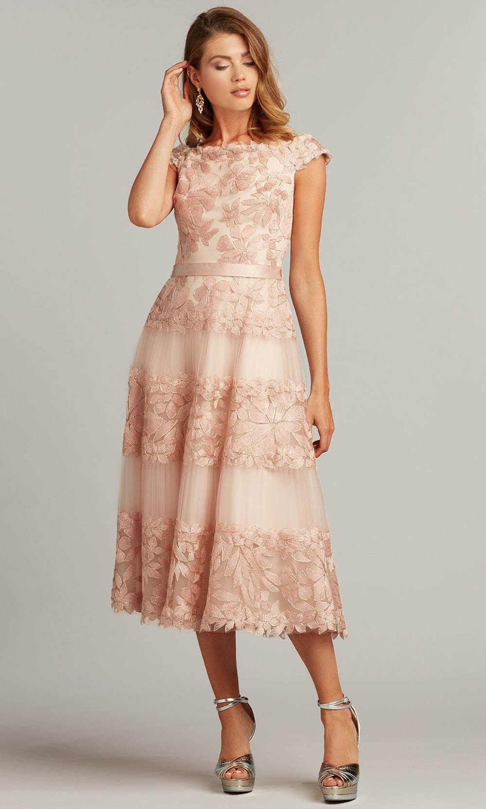 Tadashi Shoji Off-The-Shoulder Floral Embroidered Dress Tadashi Shoji Off-The-Shoulder Floral Embroidered Dress