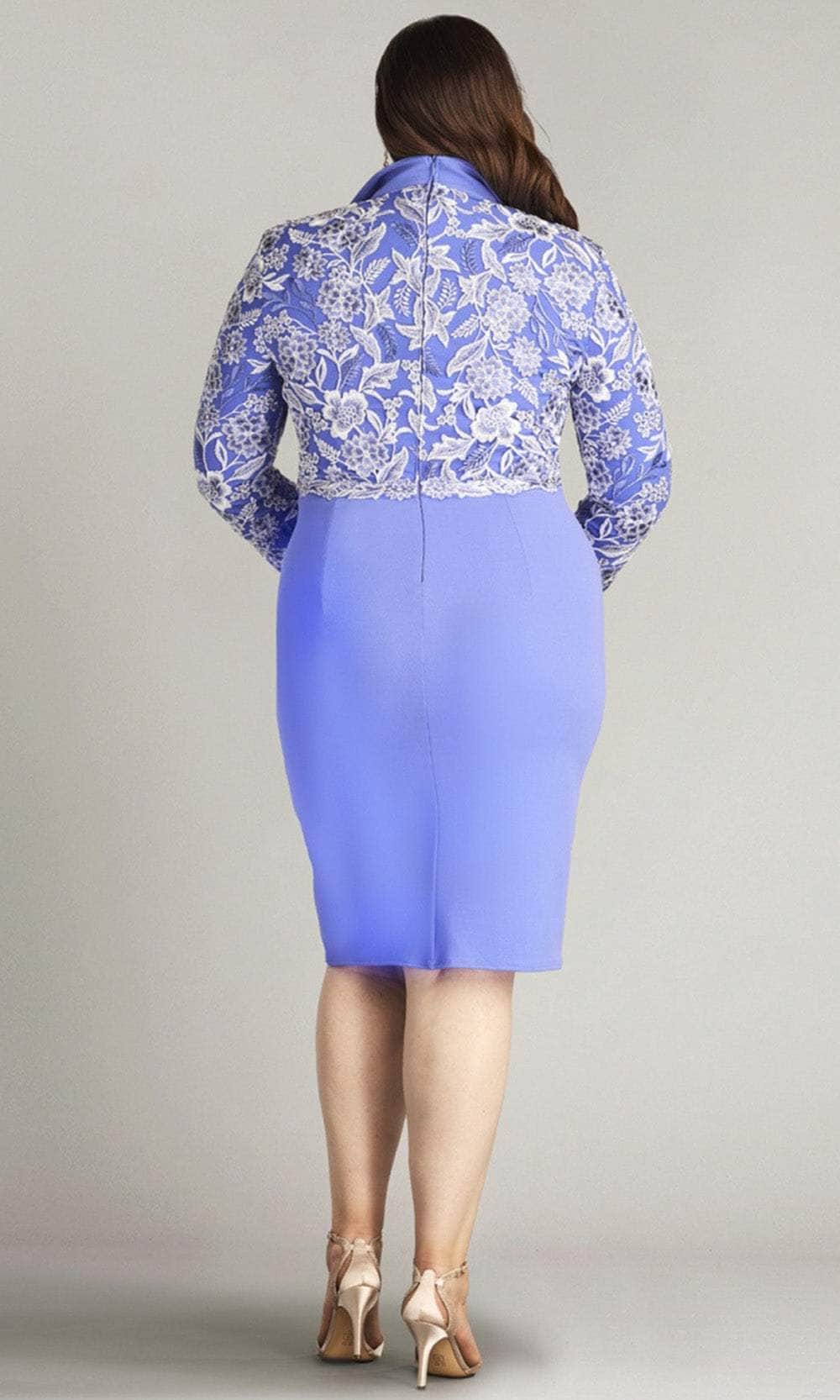 Tadashi Shoji BOS22896MQ - Long Sleeve Knee Length Formal Dress Homecoming Dresses 14Q / Lilac