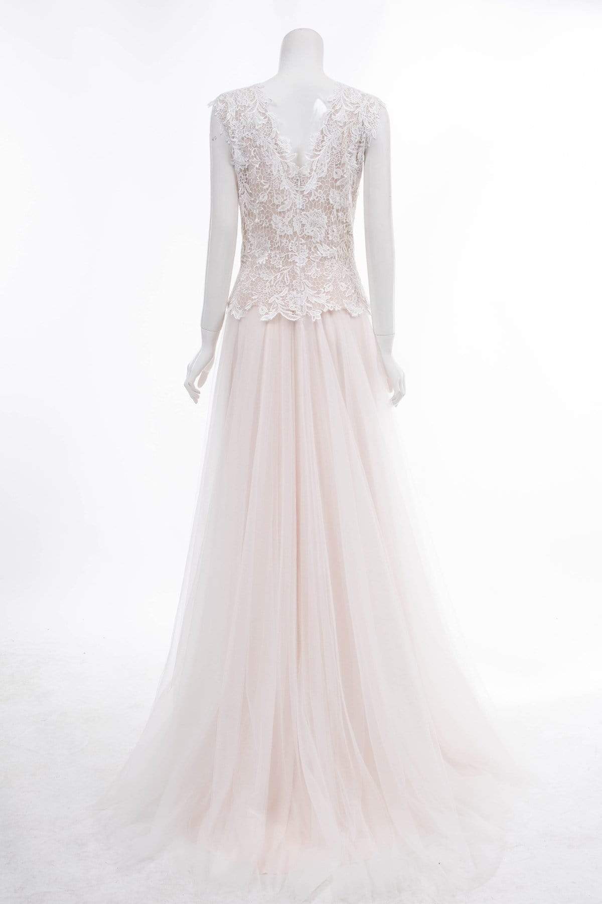 Tadashi Shoji - Embroidered V-Neck Wedding Dress Wedding Dresses