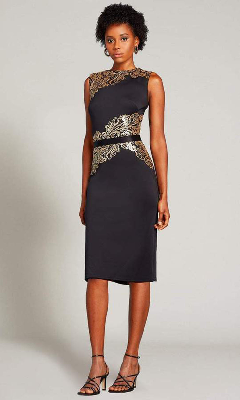 Tadashi Shoji - BRB20744MSC Sleeveless Bateau Sequin Knee-Length Dress ADASA Tadashi Shoji - BRB20744MSC Sleeveless Bateau Sequin Knee-Length Dress ADASA