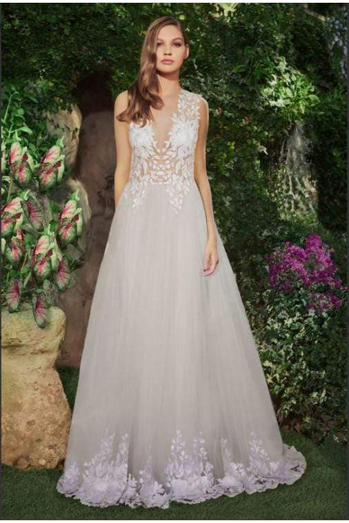 Tadashi Shoji - Hastings Illusion Gown Wedding Dresses