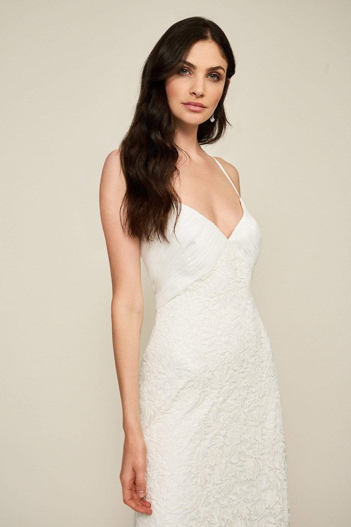 Tadashi Shoji - Miramar Cross Back Lace Gown Special Occasion Dress