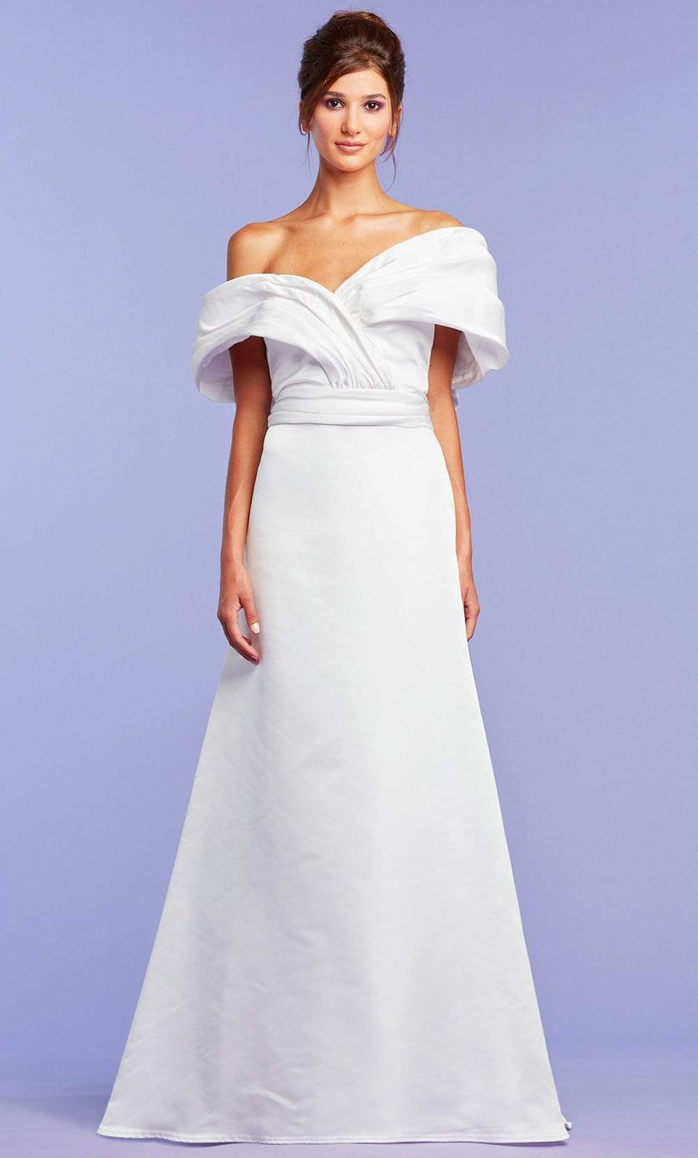 tadashi shoji off the shoulder wedding dress Off-the-Shoulder Crepe Wedding Dress The Dress Outlet