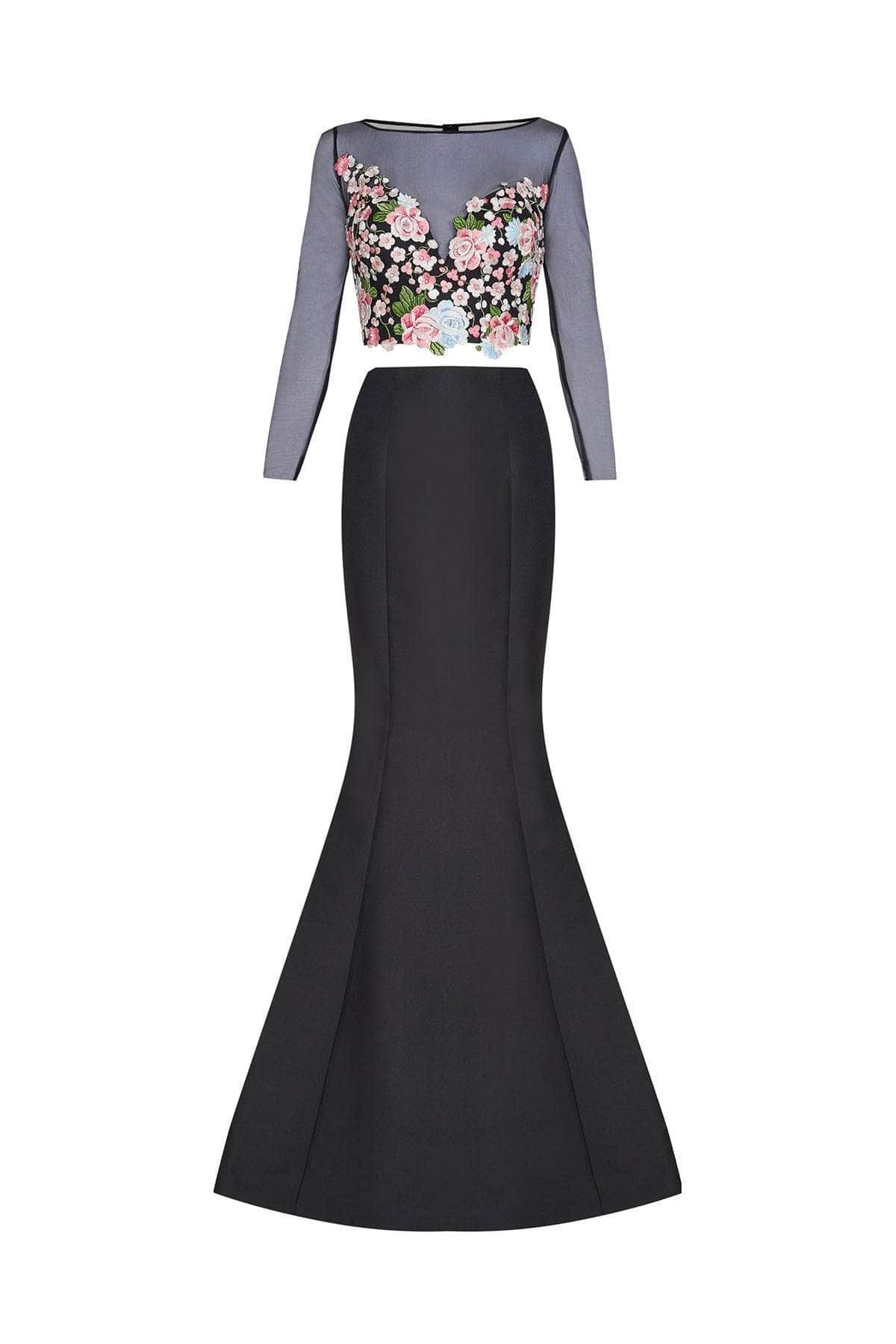 Tarik Ediz 50004 - Two Piece Mermaid Evening Dress Evening Dresses 6 / Peach Nectar