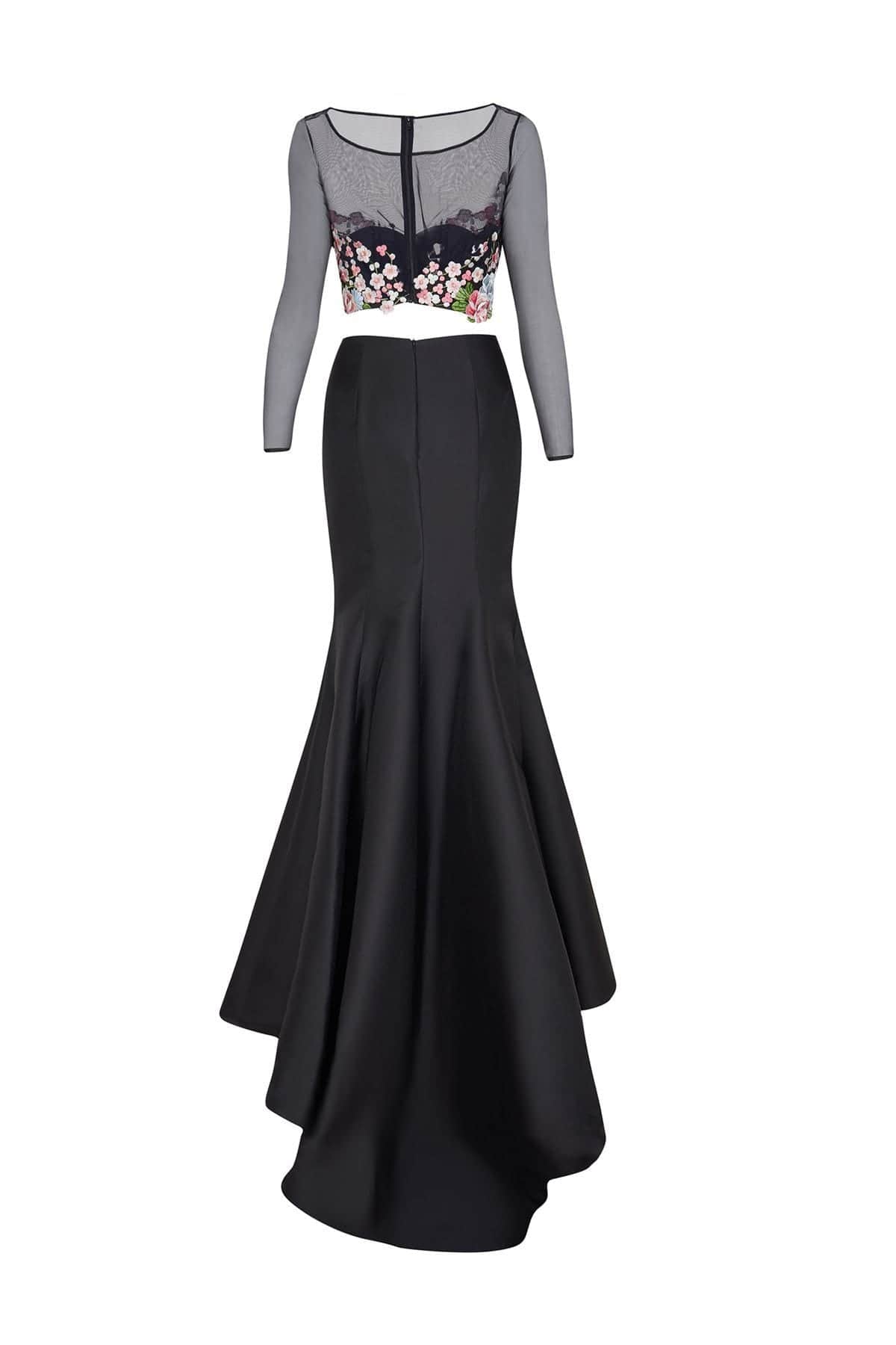 Tarik Ediz 50004 - Two Piece Mermaid Evening Dress Evening Dresses 6 / Peach Nectar