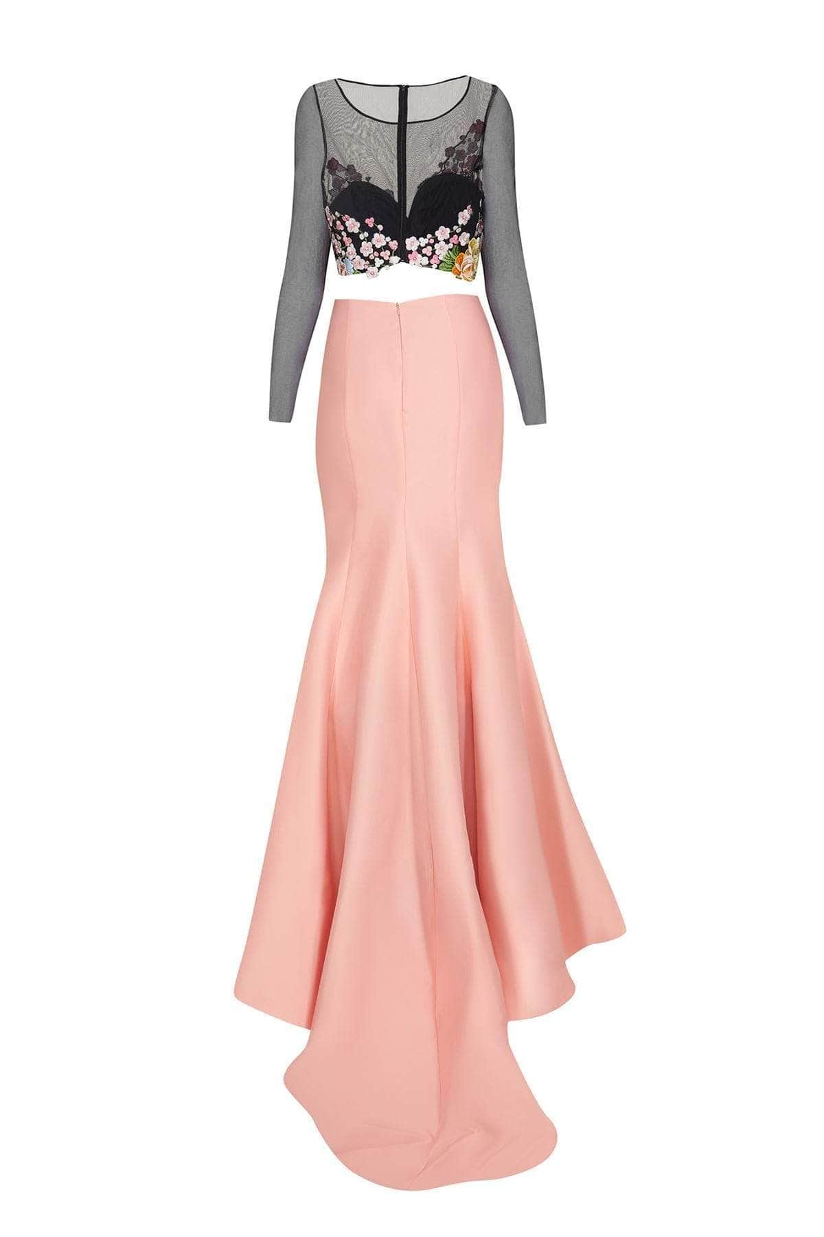 Tarik Ediz 50004 - Two Piece Mermaid Evening Dress Evening Dresses 6 / Peach Nectar