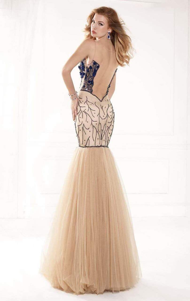 Tarik Ediz - MTE92390 Illusion Sweetheart Open Back Trumpet Gown Special Occasion Dress