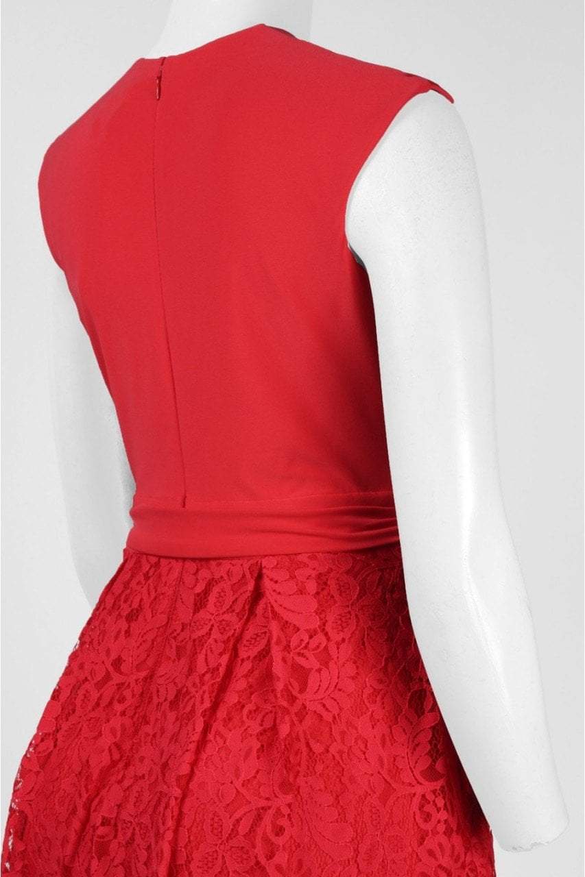 Taylor - Surplice Faux Wrap Dress 8700M in Red