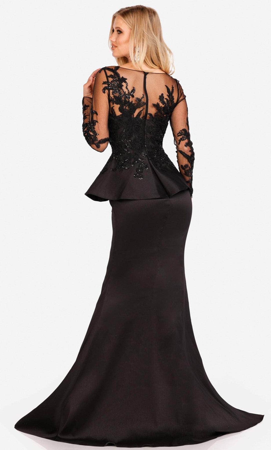 Terani Couture 231M0482 - Illusion Bateau Trumpet Evening Gown Special Occasion Dress
