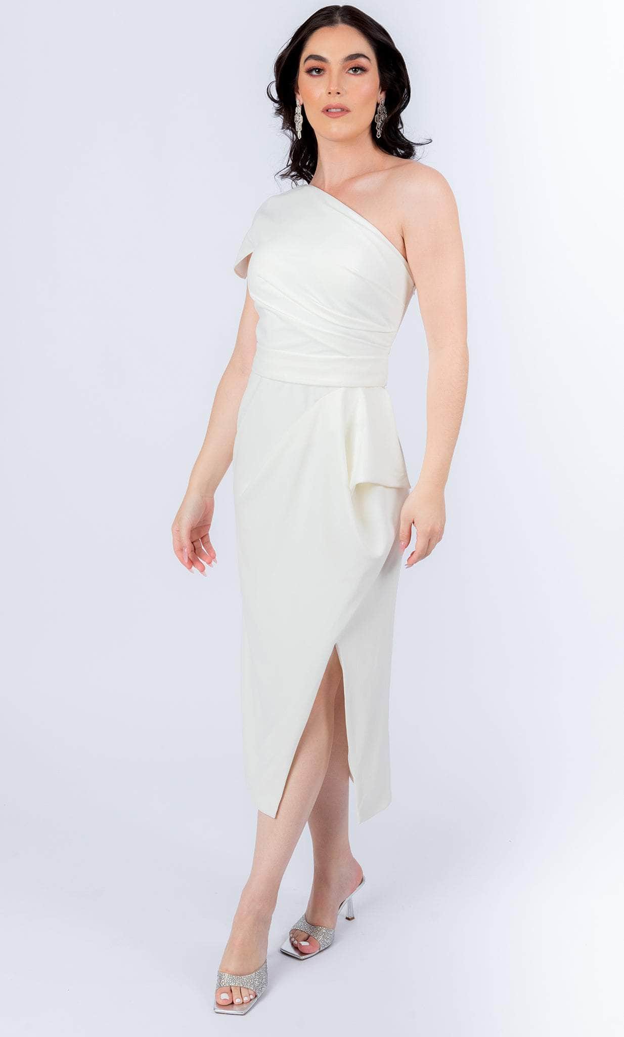 Terani Couture 231P0134 - Asymmetrical Body-Hugging Gown