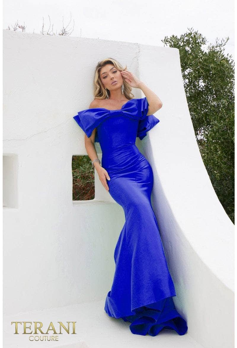 Terani Couture 241E2407 - Bow Trumpet Evening Dress Special Occasion Dress