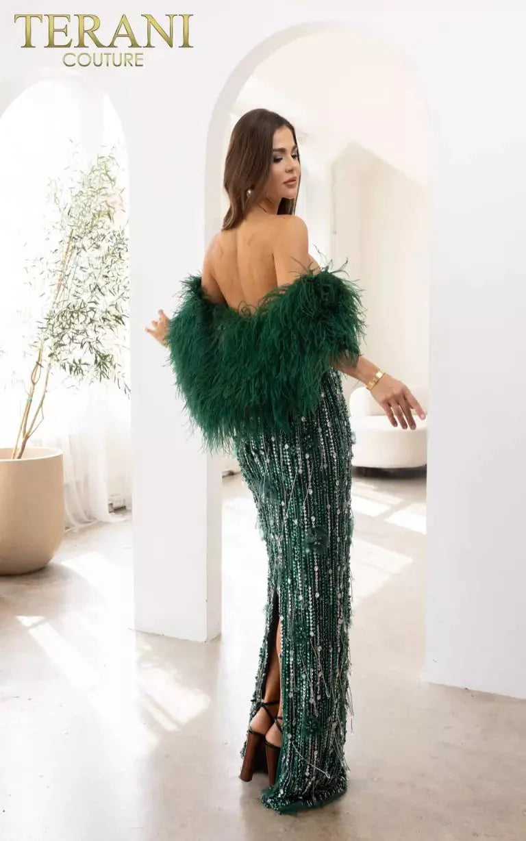Terani Couture 241GL2603 - Beaded Fitted Evening Dress Special Occasion Dress