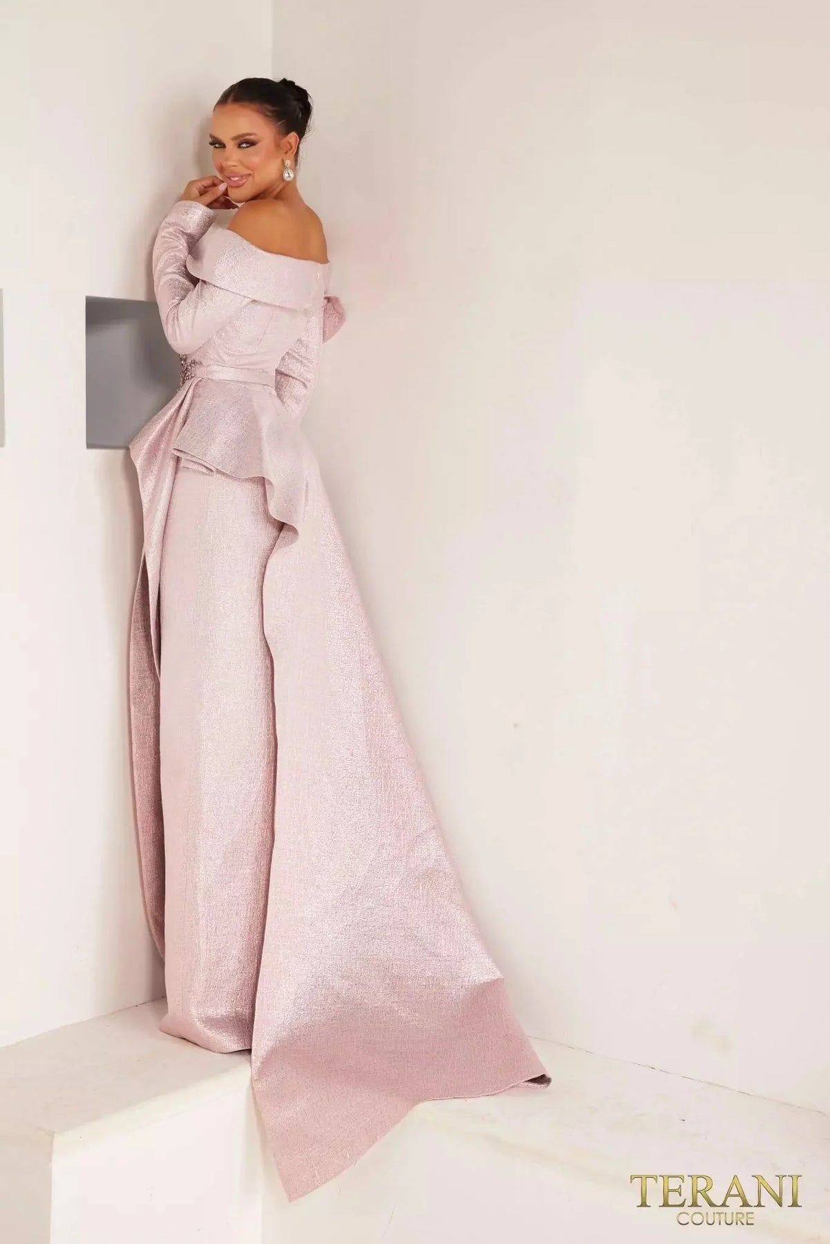 Terani Couture 241M2743 - Off-Shoulder Long Sleeve Dress Special Occasion Dress