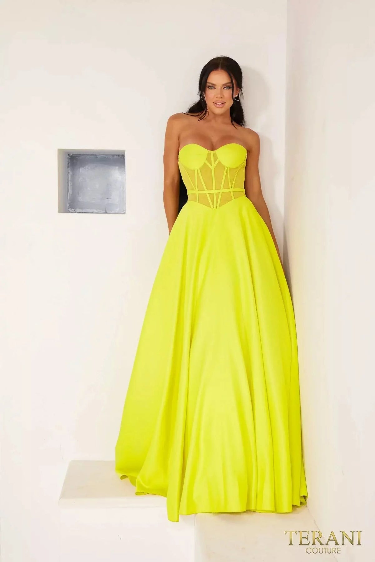 Terani Couture 241P2046 - Strapless Corset Ballgown Special Occasion Dress