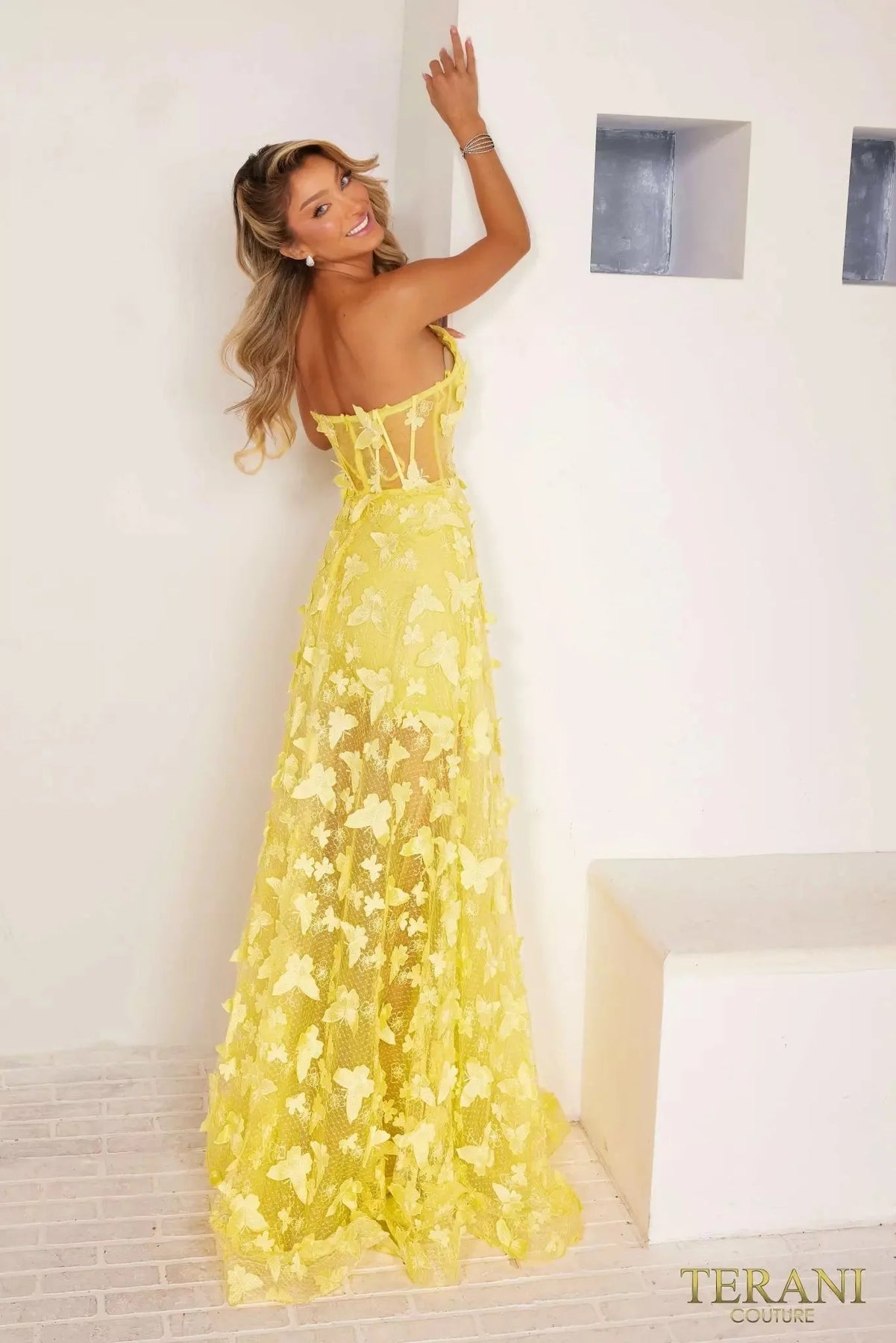 Terani Couture 241P2086 - V-Neck A-Line Dress Special Occasion Dress