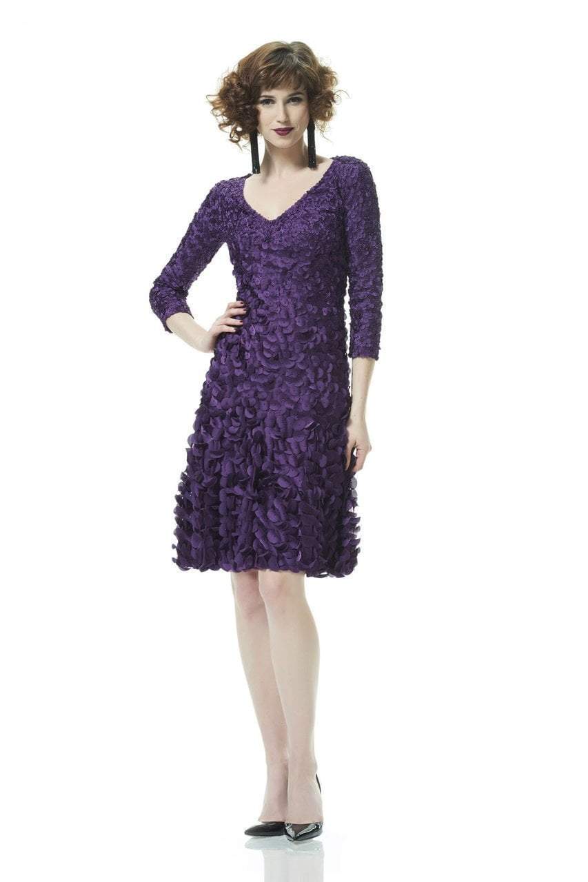 Theia - 882968 Petal Mesh Flare Dress Special Occasion Dress