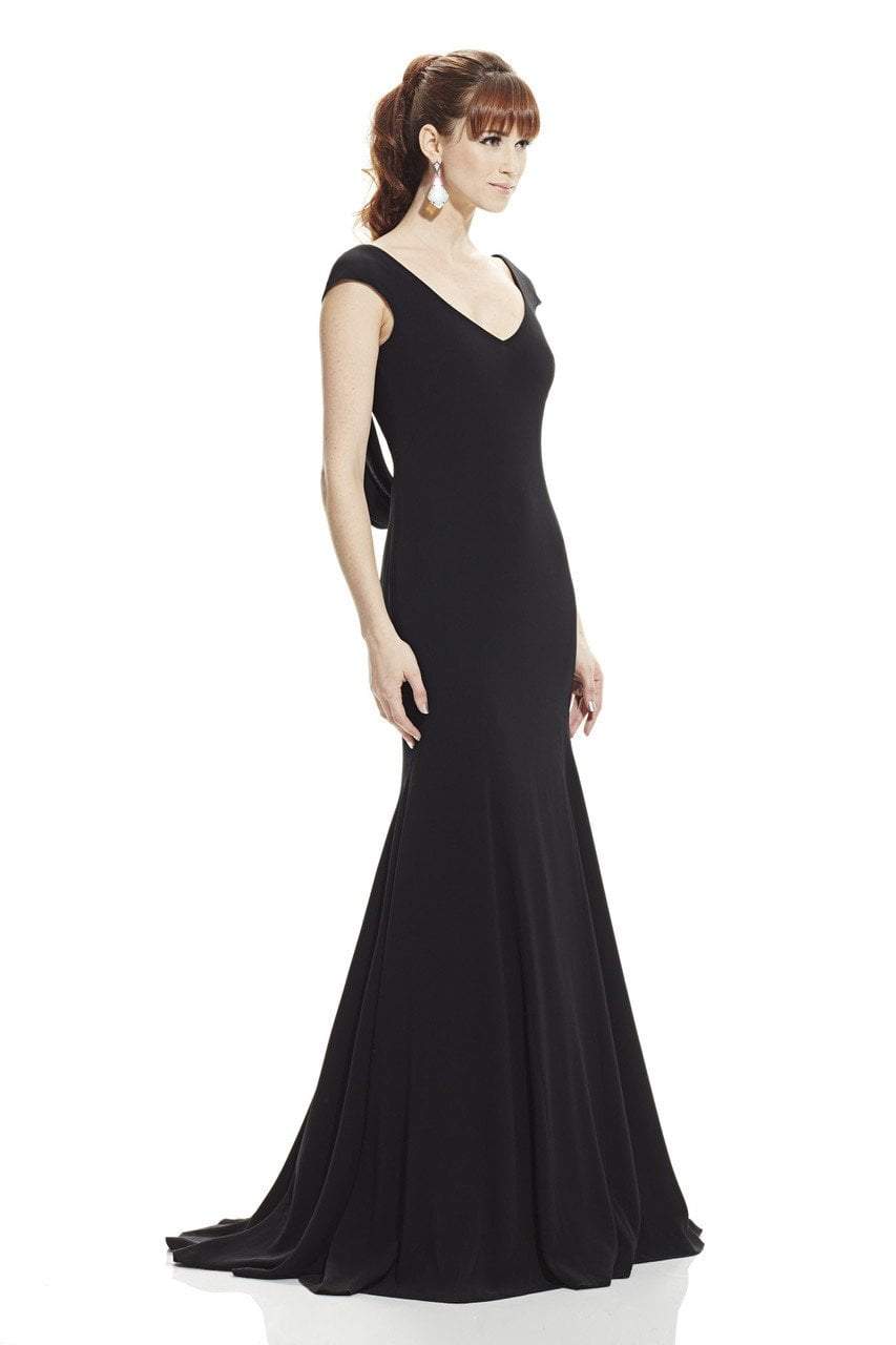 Theia V-Neck Cowl Back Stretch Evening Gown 882820 - 1 Pc. Fuchsia in ADASA Theia V-Neck Cowl Back Stretch Evening Gown 882820 - 1 Pc. Fuchsia in ADASA