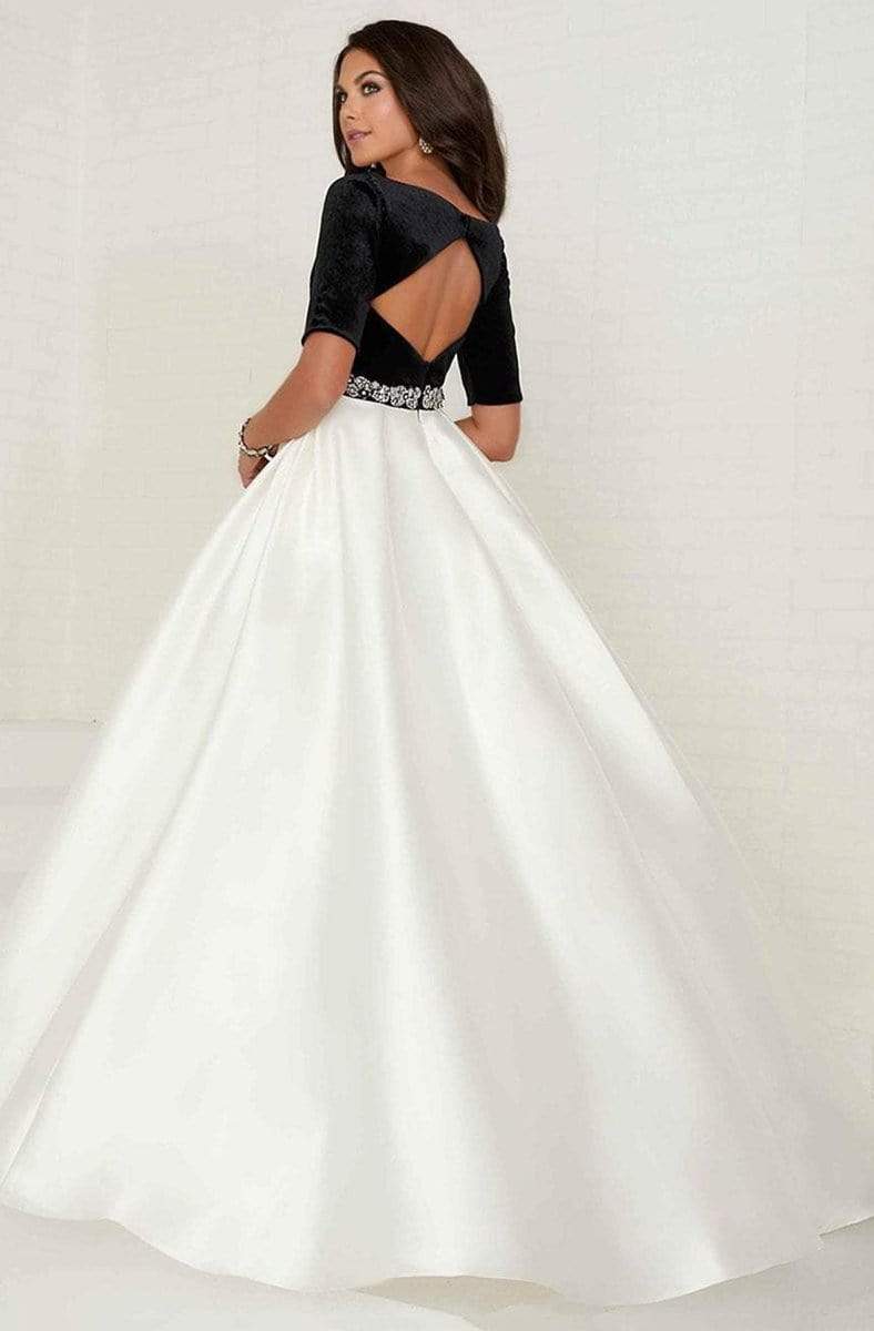 Tiffany Designs - 16287 Beaded Velvet/Mikado A-line Dress Special Occasion Dress