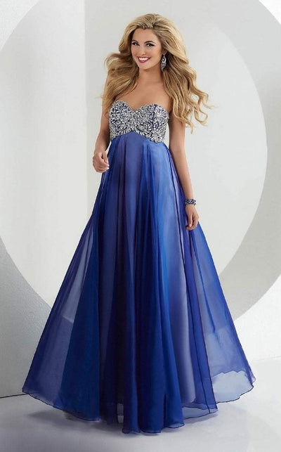 Tiffany Designs - 46048SC Beaded Strapless A-Line Dress
