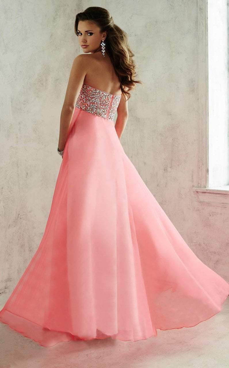 Tiffany Designs - 46048SC Beaded Strapless A-Line Dress