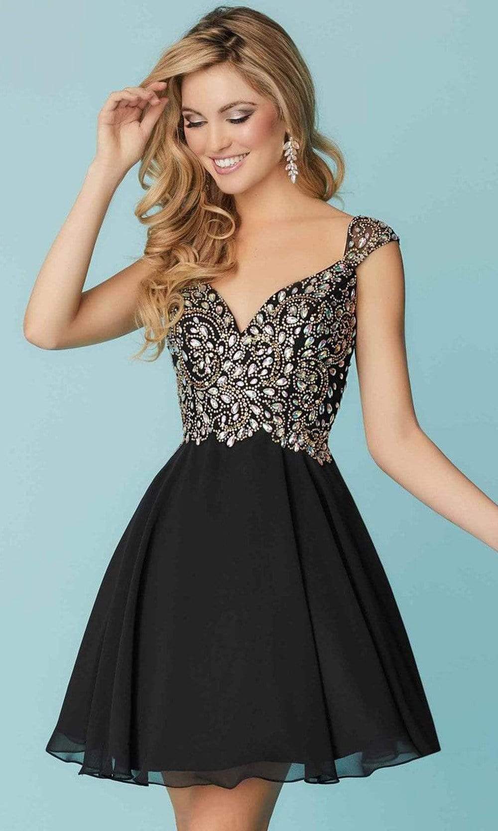 Tiffany Homecoming 27165 - Short Chiffon A-Line Dress