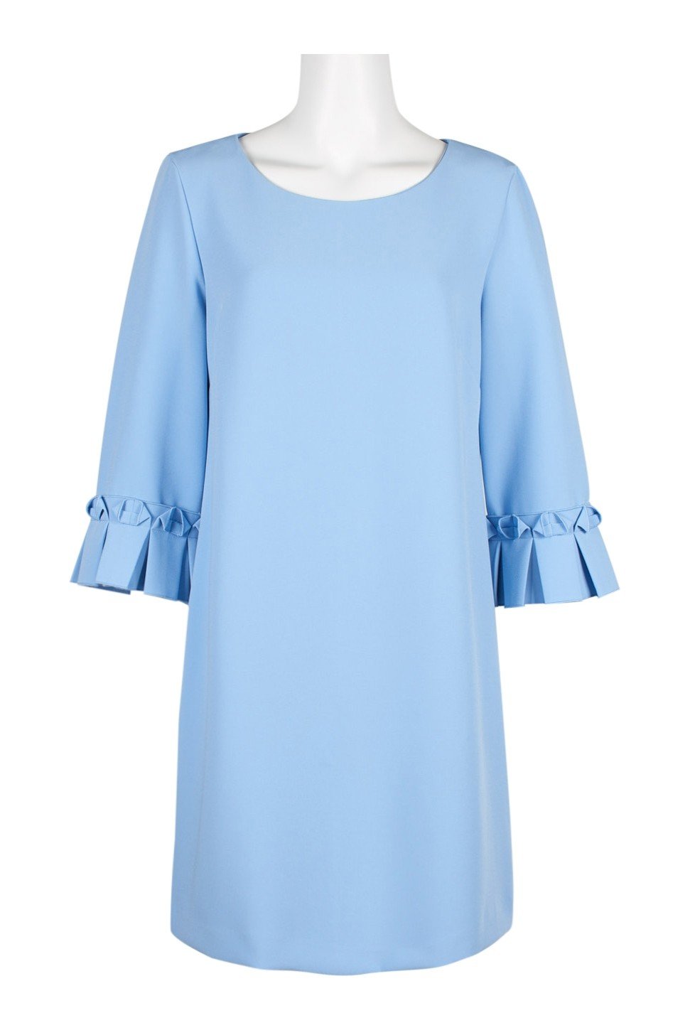Tahari Asl - TLMU9WD682 Origami Detailed Scoop A-line Dress In Blue