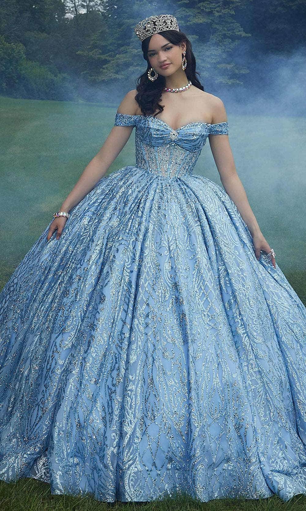 Vizcaya by Mori Lee 89455 - Sweetheart Jewel Encrusted Ballgown Ball Gown 00 /  French Blue