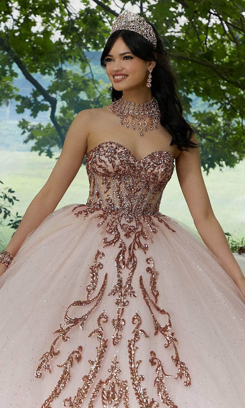 Vizcaya by Mori Lee 89458 - Sweetheart Rhinestone Embellished Ballgown Ball Gown