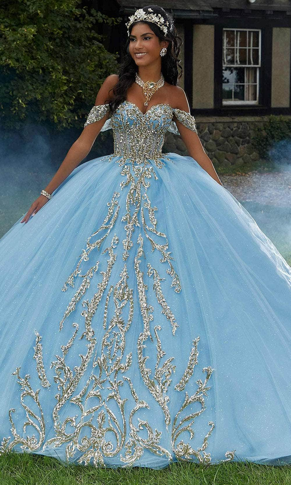 beaded ball gown