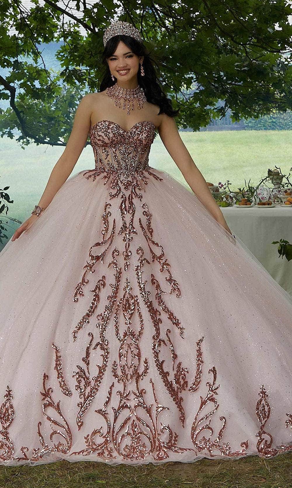 Vizcaya by Mori Lee 89458 - Sweetheart Rhinestone Embellished Ballgown Ball Gown