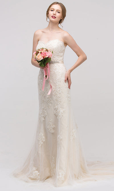 Eureka Fashion 6501 - Scalloped Trim Sweetheart Bridal Gown Wedding Dresses