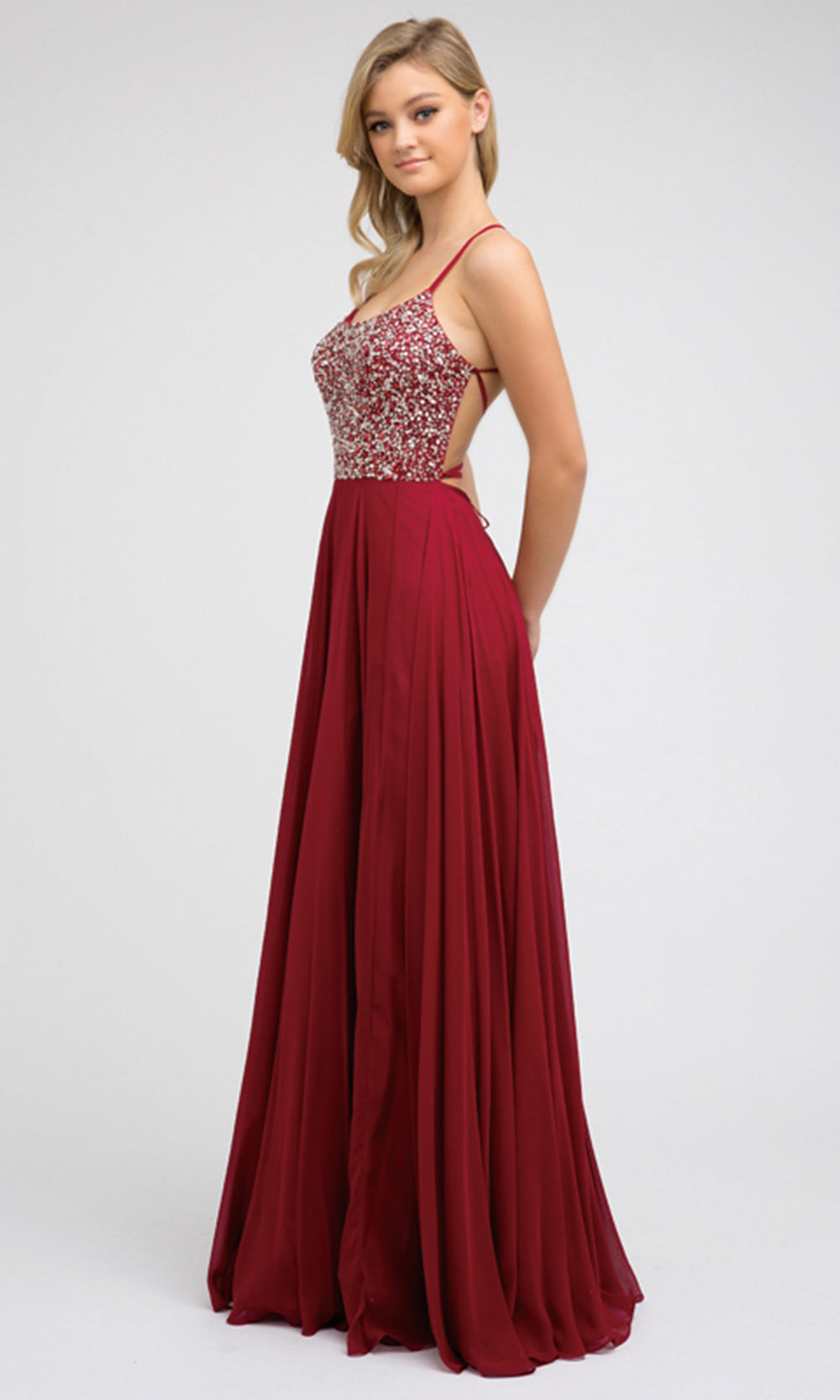 Juliet Dresses 210 - Scoop Neckline A-Line Evening Gown Formal Gowns